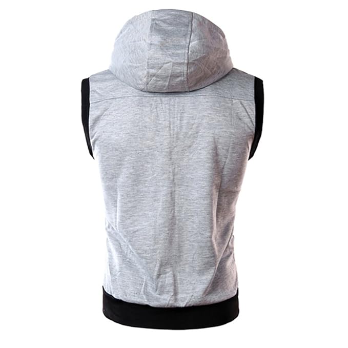Pack of 2 Jaqueta Front Zipper Sleeveless Hoodies