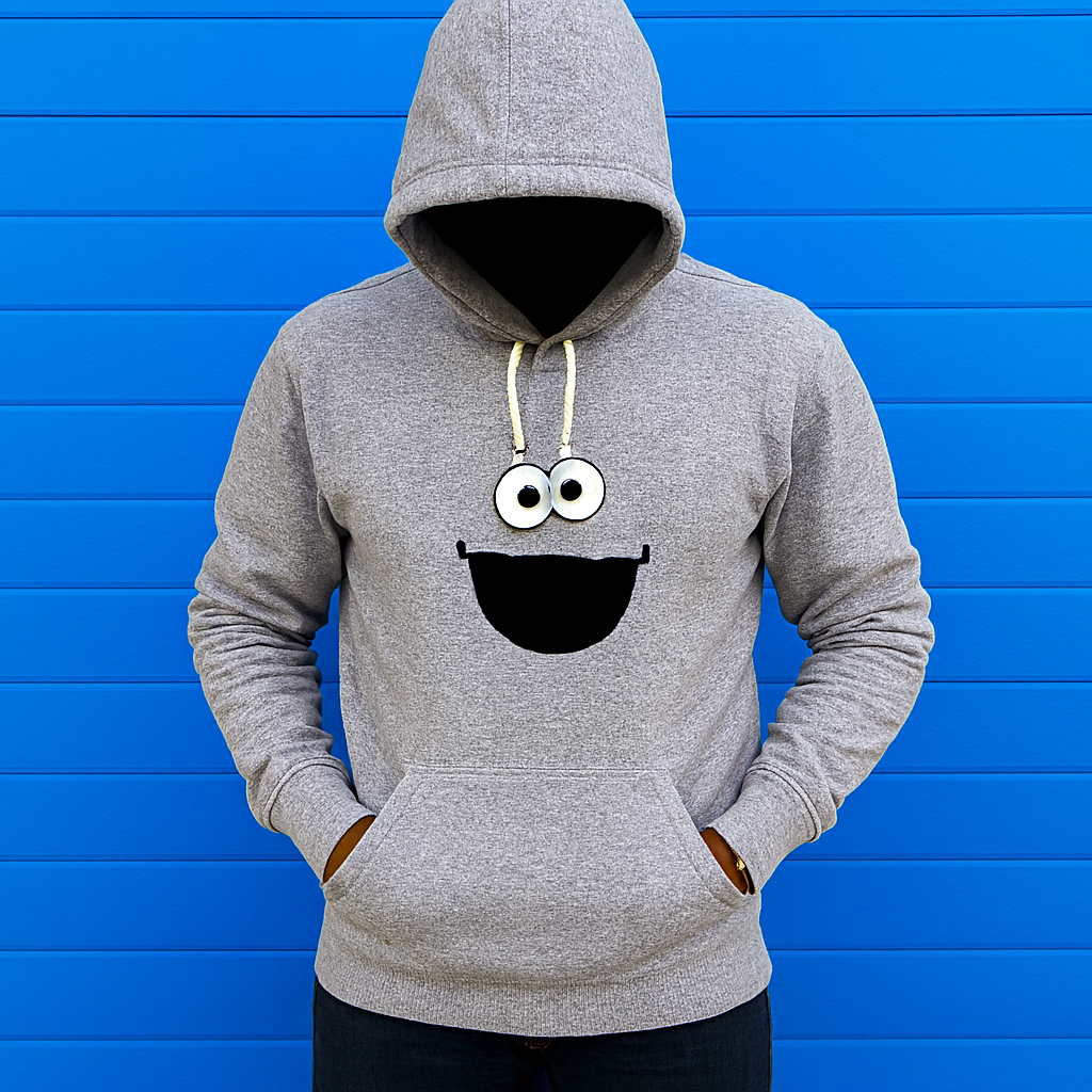 New Winter Collection Full Grey Hoodie Emoji Printed For Men And Boys