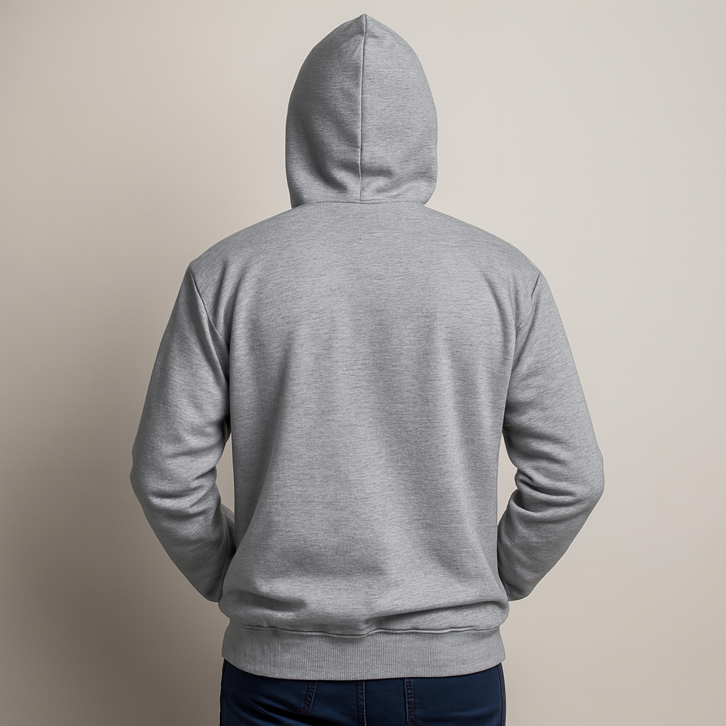 New Winter Collection Full Grey Hoodie Emoji Printed For Men And Boys