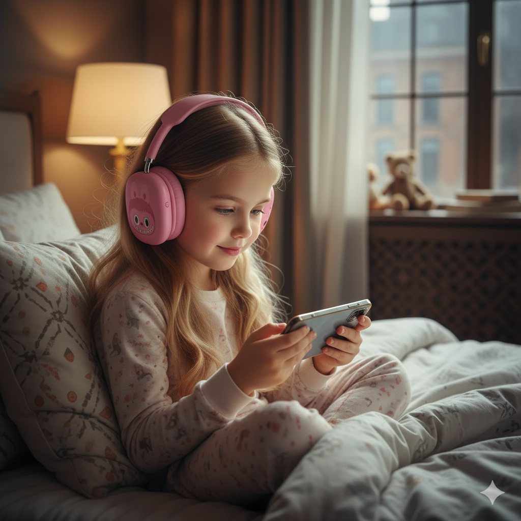 LABUBU Wireless Bluetooth Headphones – Foldable, Rechargeable & Cute Design