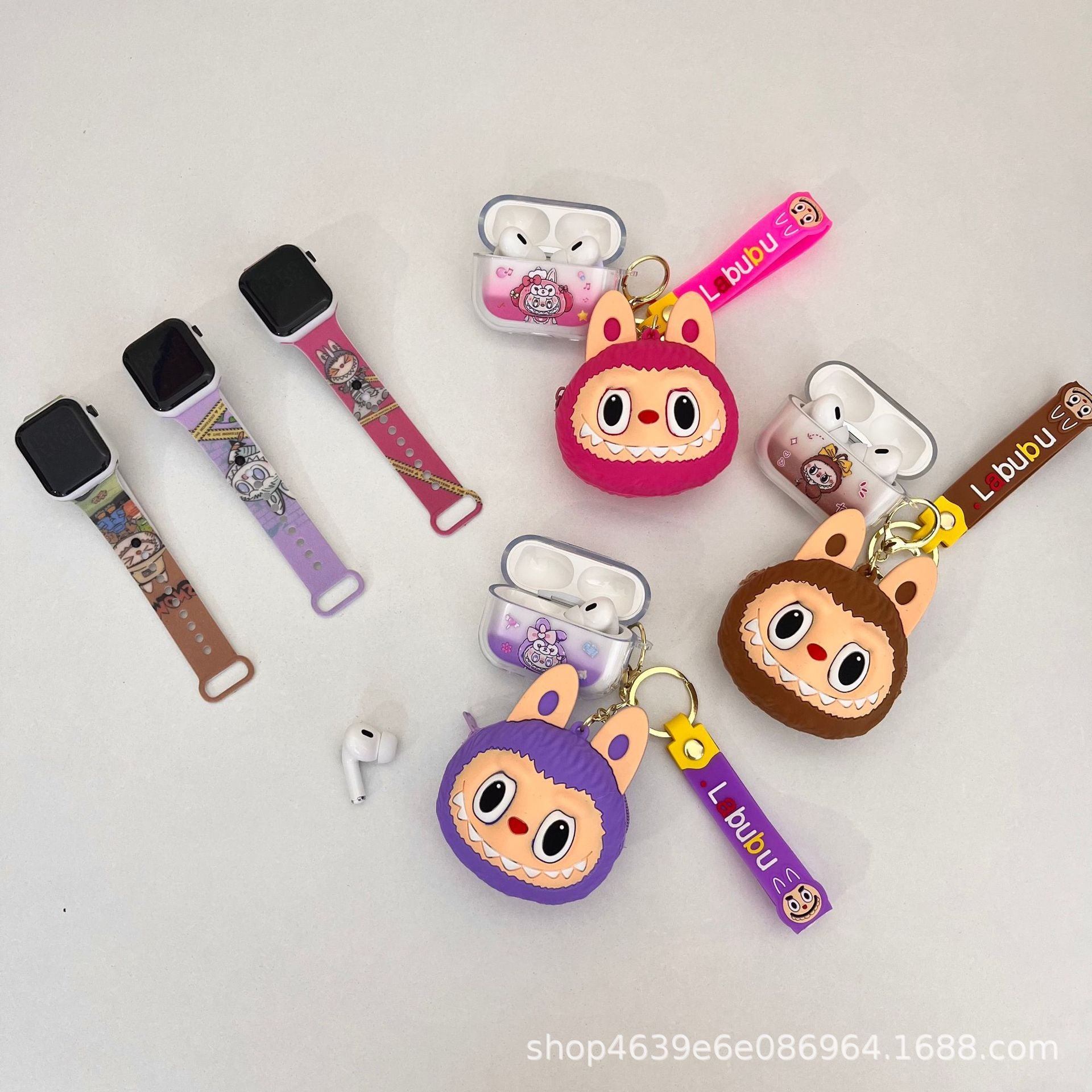 Labubu - Wireless Earbuds Gift Set-Digital Watch-Keychain-Themed Packaging